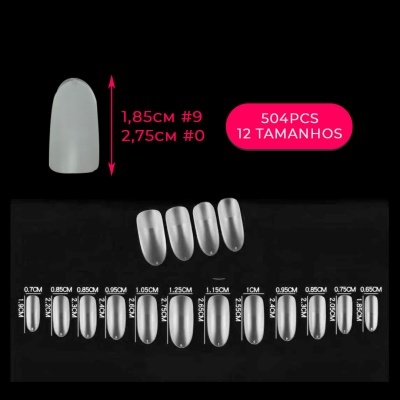 Tips 504 unidades - 12 Tamanhos | Ref.864223