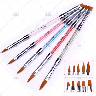 Pincel para Nail Art - Dupla Cabeça (Preenchimento e Sombreador Chato)