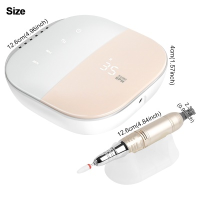 Conjunto de ferramenta elétrica para manicure com dispositivo de controlo e caneta