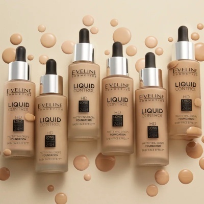 Eveline Cosmetics Liquid Control Base Líquida Com Pipeta