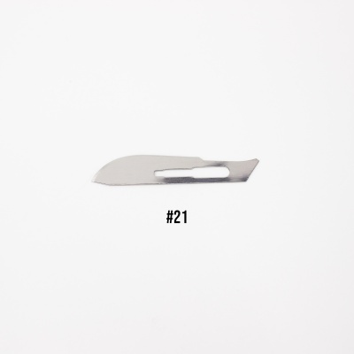100 Lâminas #21 para Faca Cirúrgica | LFC21