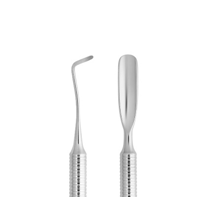 Ferramentas odontológicas em aço inoxidável com ponta curva e ponta achatada
