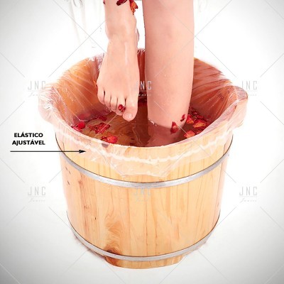 50 Sacos Plásticos Ajustáveis para Balde Pedicure | Ref.862957