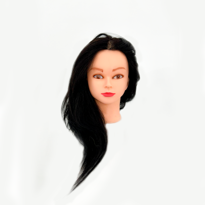 Cabeça Académica com 60% de Cabelo Verdadeiro | Ref.CVPreto