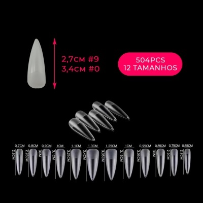 Tips 504 unidades - 12 Tamanhos | Ref.864222
