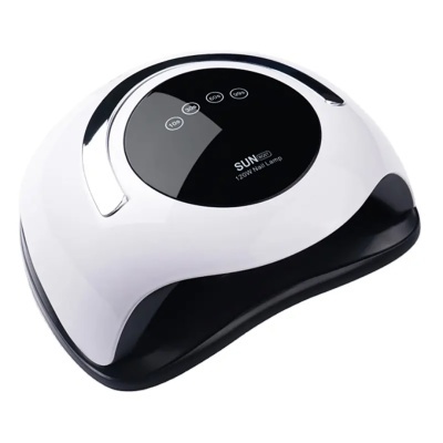 UV/LED lámpara para unhas preta e branca SUN 6s com botões 10s, 30s, 60s e ON/OFF