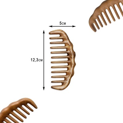 Pente de massagem com dente largo de madeira | Ref.864245