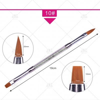 Pincel para Nail Art - Dupla Cabeça (Preenchimento e Sombreador Chato)