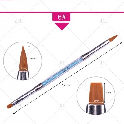 Pincel para Nail Art - Dupla Cabeça (Preenchimento e Sombreador Chato)