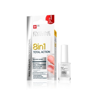 Eveline Cosmetics Nail Therapy Conditioner 8in1 Silver Shine 12ml | Ref.971873