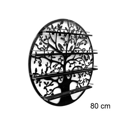 Estante Círculo Preto 80cm | Ref.788081N