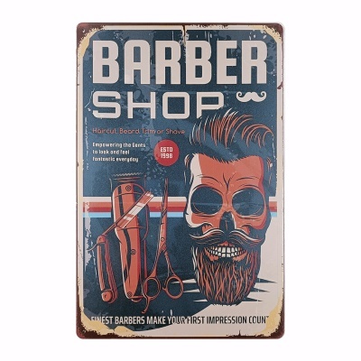 Placa Barbearia #18 - Ref.874018
