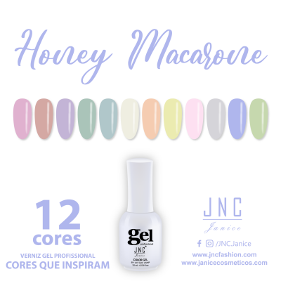 Kit Honey Macarone (12 unidades) Verniz Gel Professional