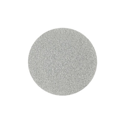 Disco abrasivo redondo cinzento com textura granulada
