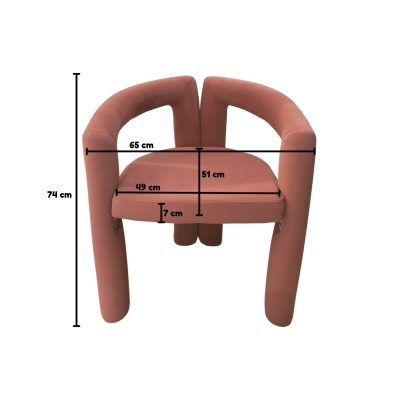 Cadeira Minimalista - Rosa  | Ref.CM003