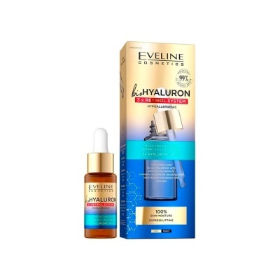 Eveline Cosmetics bioHyaluron 3xRetinol System Multi Moisturizing Serum 18ml | Ref.035312