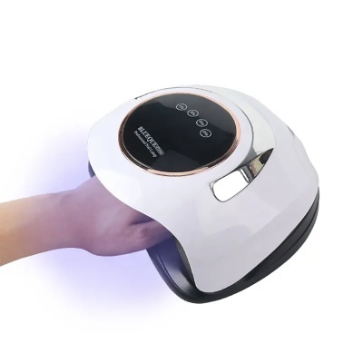 Dispositivo de manicure branco com visor tátil e luz LED