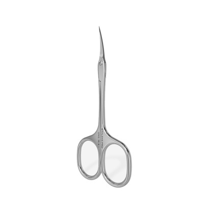Tesoura pequena de aço inoxidável com lâminas curvas afiadas