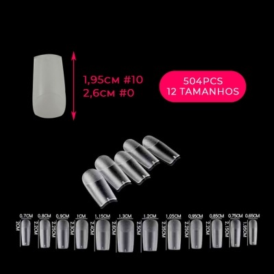 Tips 504 unidades - 12 Tamanhos | Ref.864221