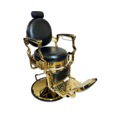 Cadeira de Barbeiro - Dourada Cromada | Ref.864112