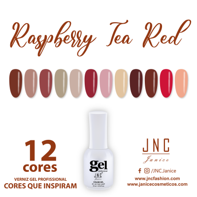 Kit Rasberry Tea Red (12 unidades) Verniz Gel Professional