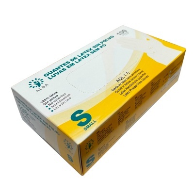 Luvas Descartáveis em Nitrilo Sem Pó - S | Ref.003048