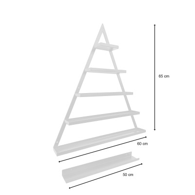 Estante Triângulo Branco 60cm | Ref.estantetriangulob