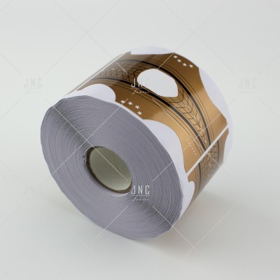 Rolo de moldes para unhas com estampas douradas e brancas