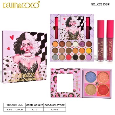 Kevin & Coco - Kit Paleta Sombras + Lipsitck - 3 PCS | Ref.KC233891