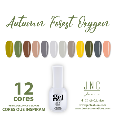 Kit Autumn Forest Oxygen (12 unidades) Verniz Gel Professional