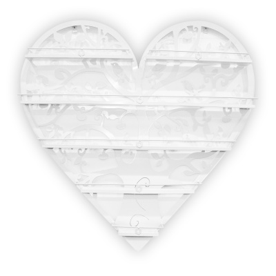 Estante Coração Branco 90cm | Ref.788078B