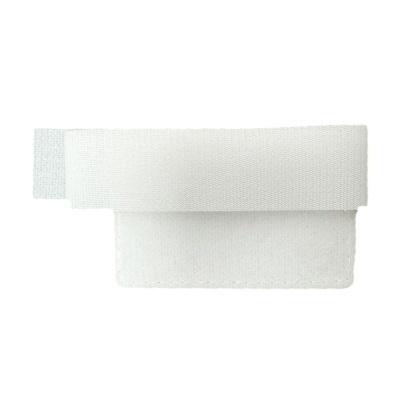 Elástico branco em tecido com textura