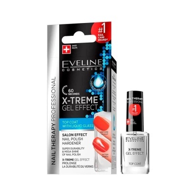 Eveline Cosmetics Nail Therapy X-Treme Gel Effect Top Coat 12ml | Ref.902082