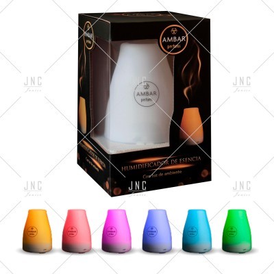 Humidificador de essência AMBAR perfum em várias cores e embalagem preta