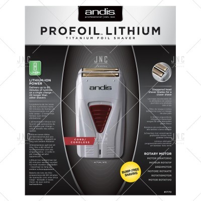 Máquina Andis Barbeador de folha de titânio e lítio ProFoil | REF.A17170