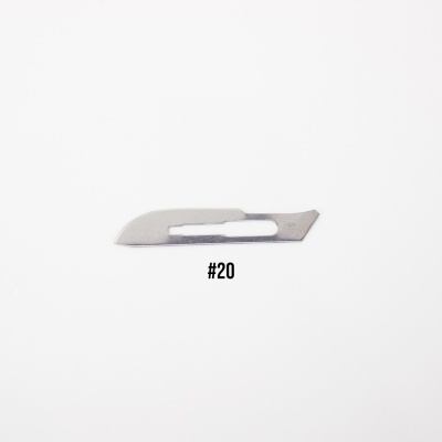 100 Lâminas #20 para Faca Cirúrgica | LFC20