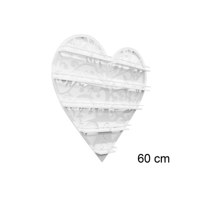 Estante Coração Branco 60cm | Ref.788078B