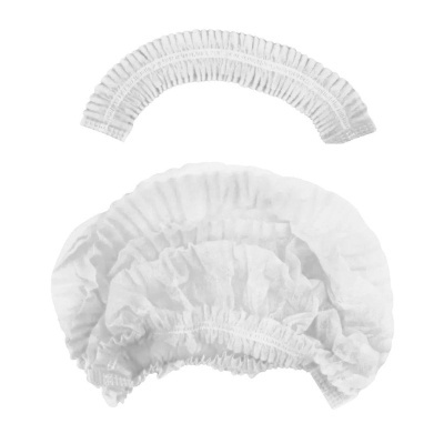 Touca de Cabelo Descartável TNT -  Branca| Ref.400420