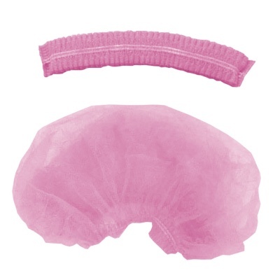 Touca de Cabelo Descartável TNT -  Rosa | Ref.400993
