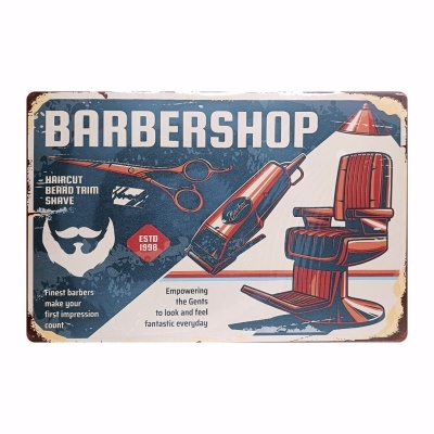 Placa Barbearia #33 - Ref.874033