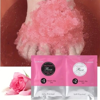 Crystal Jelly Spa - gelatina e sal para os pés - Rosa 50+50g | Ref.874437