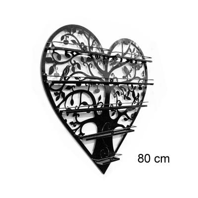 Estante Coração Negro 80cm | Ref.788078N