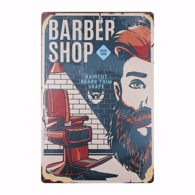 Placa Barbearia #17 - Ref.874017