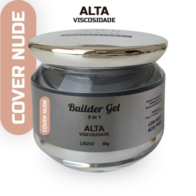 JNC Gel de Construção 3 em 1 - Alta - Cover Nude