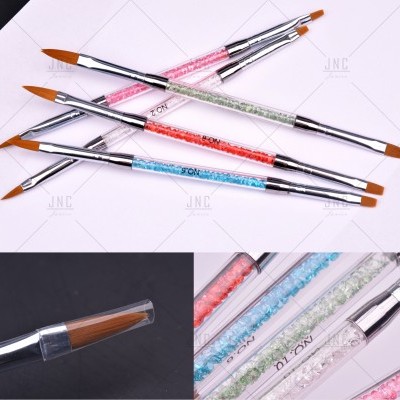 Pincel para Nail Art - Dupla Cabeça (Preenchimento e Sombreador Chato)