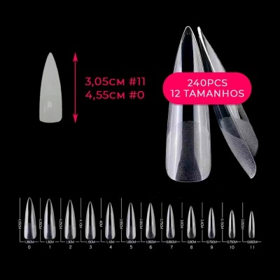 Tips 240 unidades - 12 Tamanhos | Ref.864225