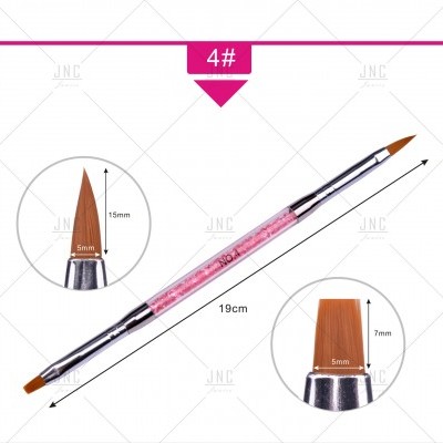 Pincel para Nail Art - Dupla Cabeça (Preenchimento e Sombreador Chato)