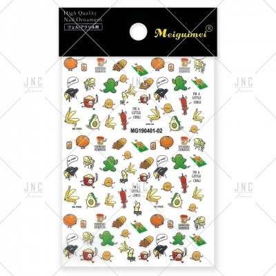 Cartela de Adesivos para Unhas | Ref.MG190401-02