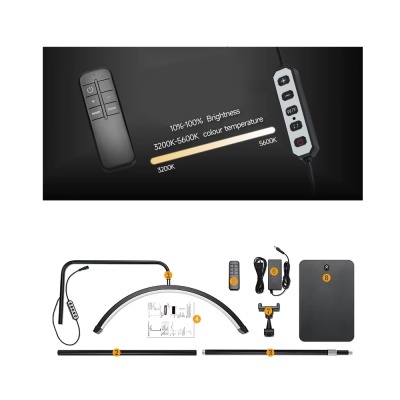 Candeeiro Meia Lua HD-M6XR - 3200k~5600k - 238LEDS | Ref.864185