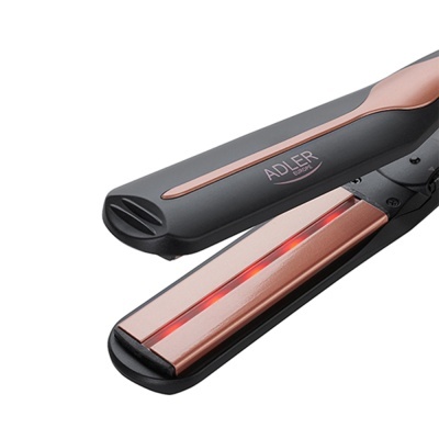 Prancha de cabelo preta e cobre ADLER com placas lisas